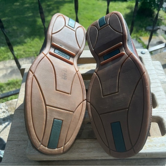 Riggers Men 9.5D 3 Eye Boat Shoes Brown Leather - Picture 8 of 11